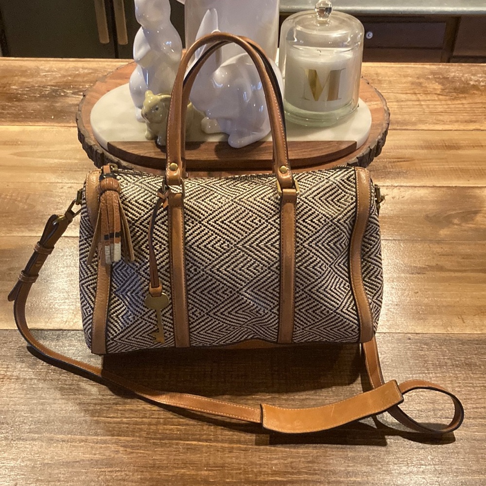 Fossil Kendall Woven Satchel